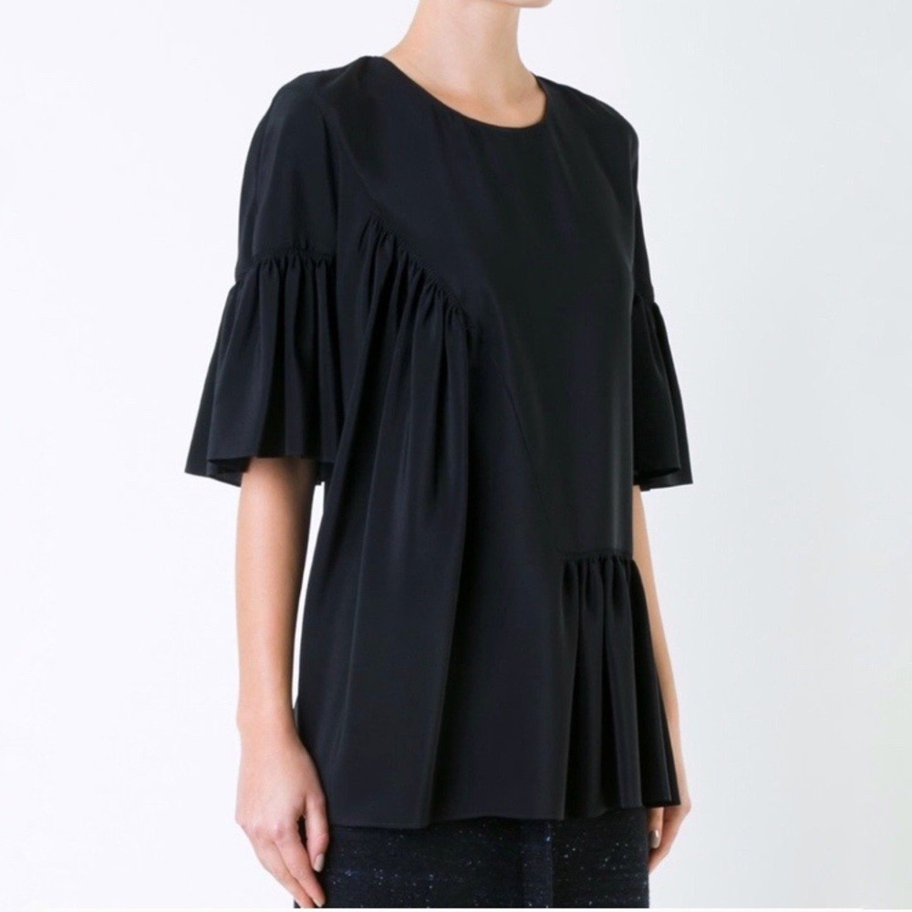 Stella McCartney Black Ruffle Blouse